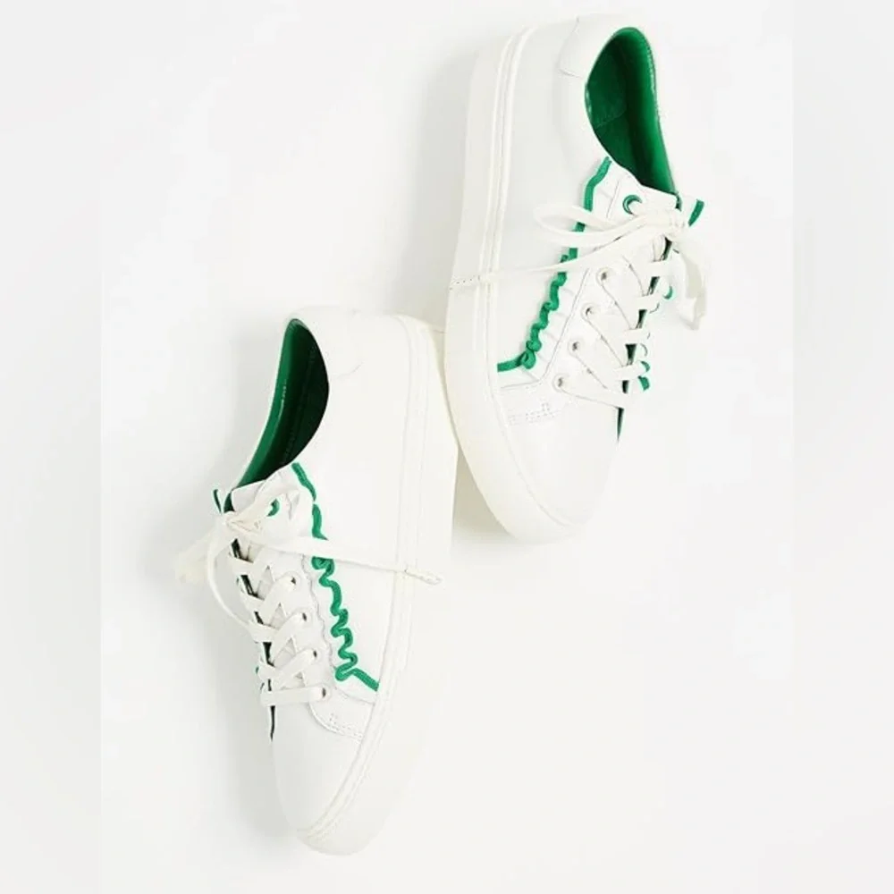 Tory Sport White and Green Sneakers